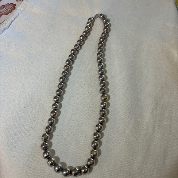 Vintage Mexican Sterling Silver Ball Necklace